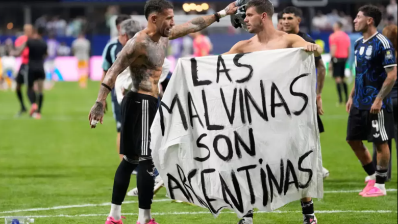La bandera de Malvinas exhibida tras vencer a Inglaterra será donada a excombatientes