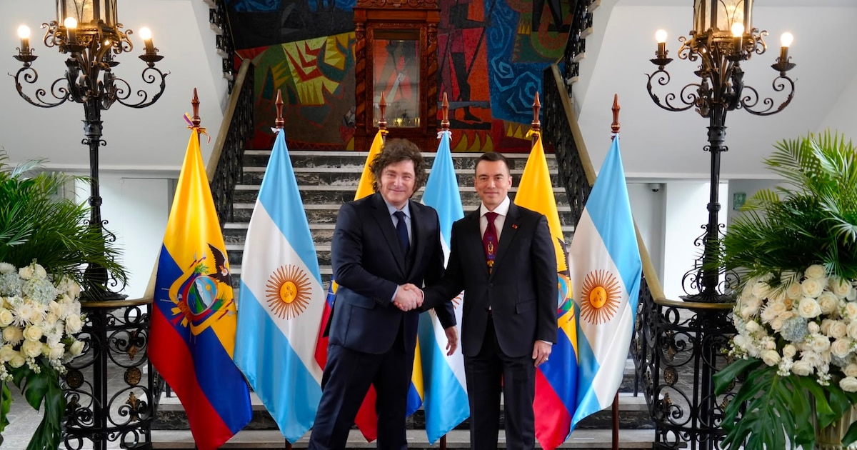 Milei se reunió con Noboa en Ecuador y firmaron acuerdos comerciales y de seguridad