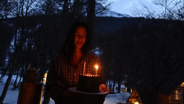 Zaira Nara celebró sus 38 años en Ushuaia junto a sus hijos Malaika y Viggo