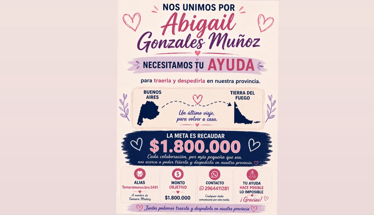Campaña para repatriar a Tamara Muñoz desde Buenos Aires a Tierra del Fuego