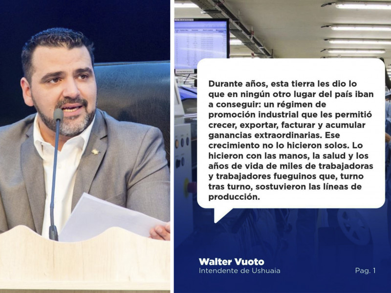Walter Vuoto pidió a Mirgor abrir una instancia de diálogo