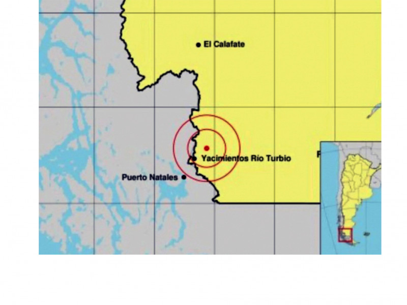 Sismo de magnitud 3,5 tuvo su epicentro en Río Turbio