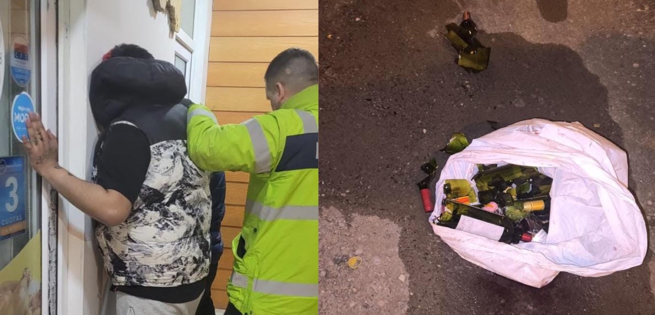 Cayeron dos sospechosos de forzar un local y robar bebidas en Río Grande