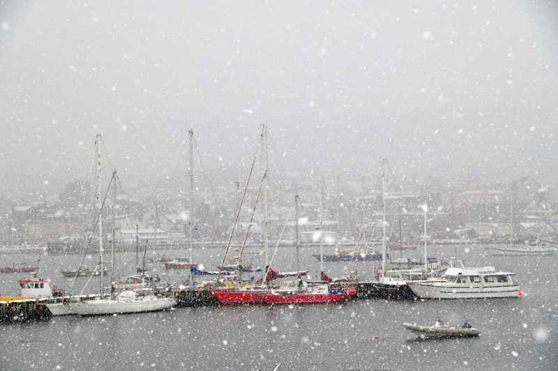Alerta por intensa nevada este domingo en Ushuaia