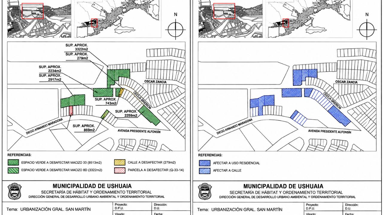 Desafectan predios en Ushuaia por casi 12 mil metros para construcción de viviendas únicas