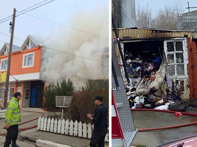 Rescataron a dos personas mayores en un incendio