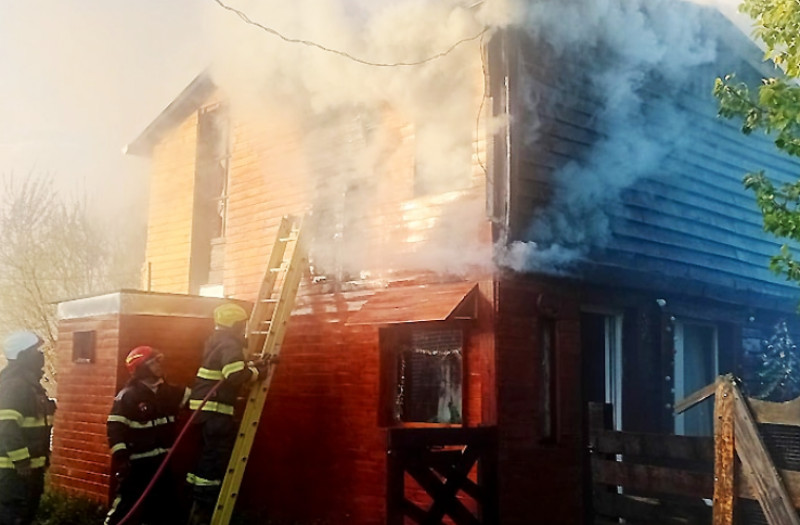 Incendio en una casa de fin de semana en Tolhuin